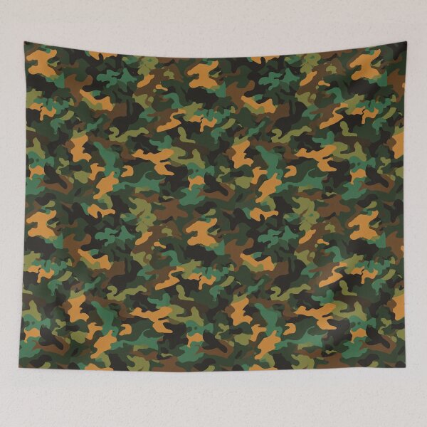 Item preview, Unique Woodland Camo Print For Military Style Fan designed and sold by RoyalStarsPatts.