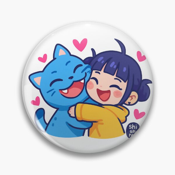 Item preview, Kpop Demon Hunters Blue Cat Hugging Chibi Girl designed and sold by nighto-0W.