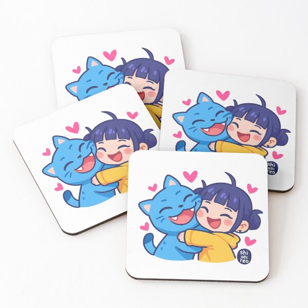 Item preview, Kpop Demon Hunters Blue Cat Hugging Chibi Girl designed and sold by nighto-0W.