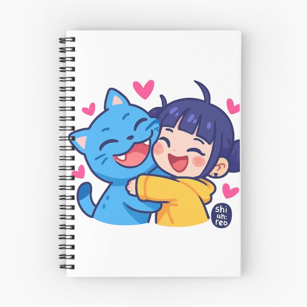 Item preview, Kpop Demon Hunters Blue Cat Hugging Chibi Girl designed and sold by nighto-0W.