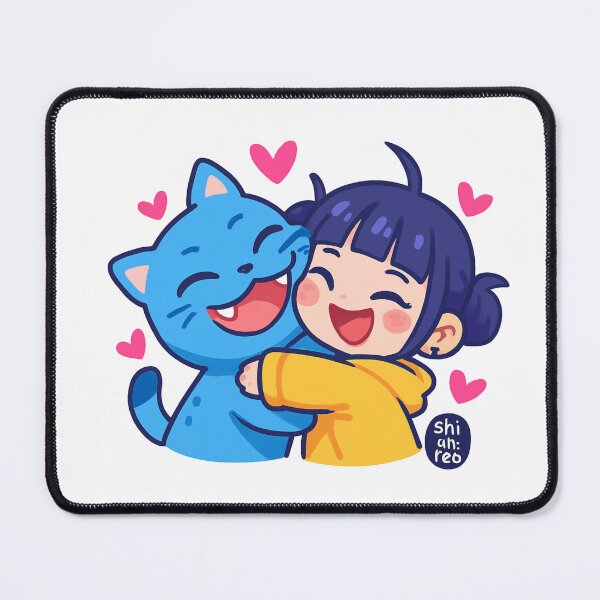 Item preview, Kpop Demon Hunters Blue Cat Hugging Chibi Girl designed and sold by nighto-0W.