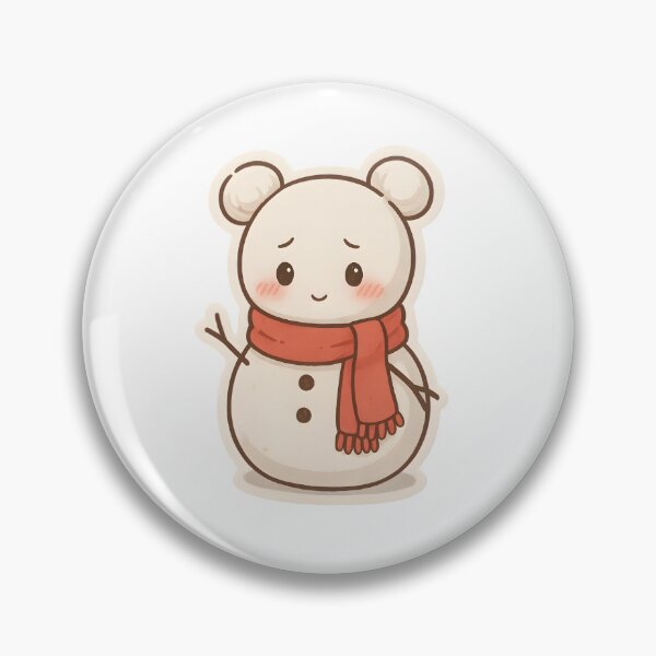 Item preview, Shy Kawaii Snowman with Space Buns designed and sold by OsasChild.