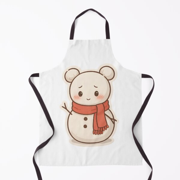 Item preview, Shy Kawaii Snowman with Space Buns designed and sold by OsasChild.