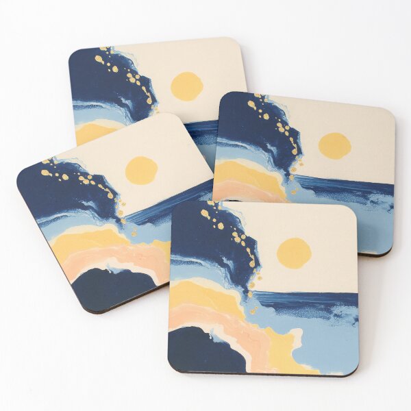 Item preview, Minimalist Sea Gold Sun designed and sold by ArtHouseNiklas.