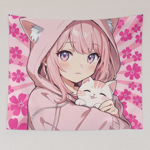 Item preview, Cat Ear Hoodie Girl designed and sold by ShopSpire.