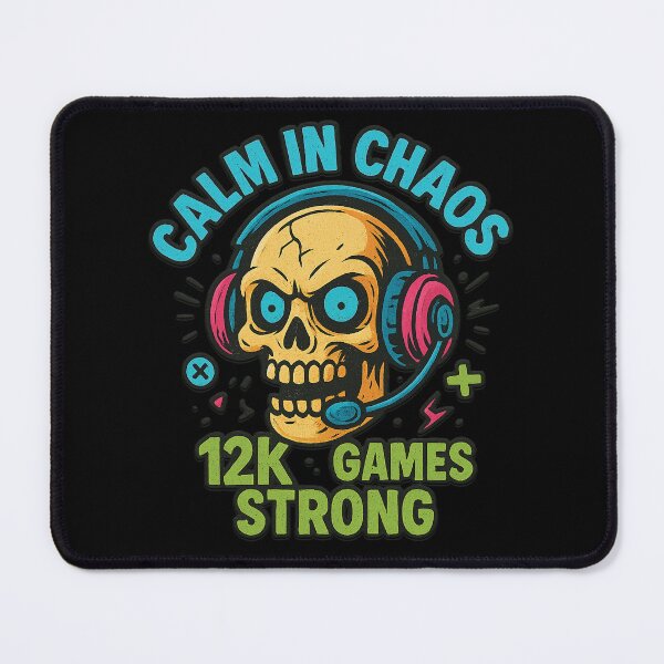 Item preview, Calm In Chaos 12K Games Strong Skull Gamer Headset designed and sold by tronictees.