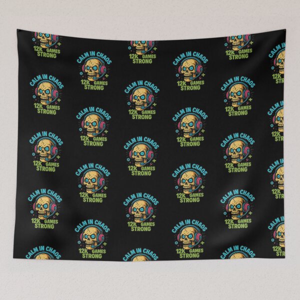 Item preview, Calm In Chaos 12K Games Strong Skull Gamer Headset designed and sold by tronictees.