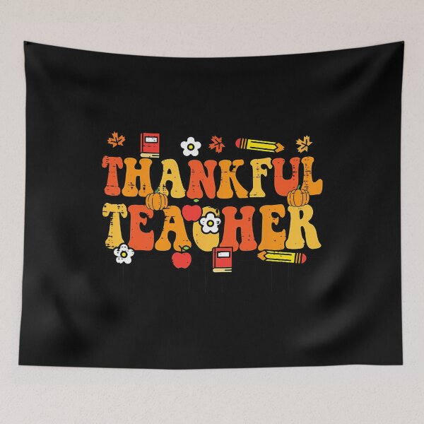 Item preview, Thankful Teacher Retro Groovy Thanksgiving Fall 	 	 		 designed and sold by smtbnjgjgg70.