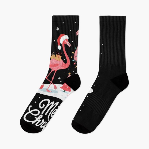 Item preview, Merry Christmas Santa Flamingo Xmas designed and sold by LunaCrazeArt.