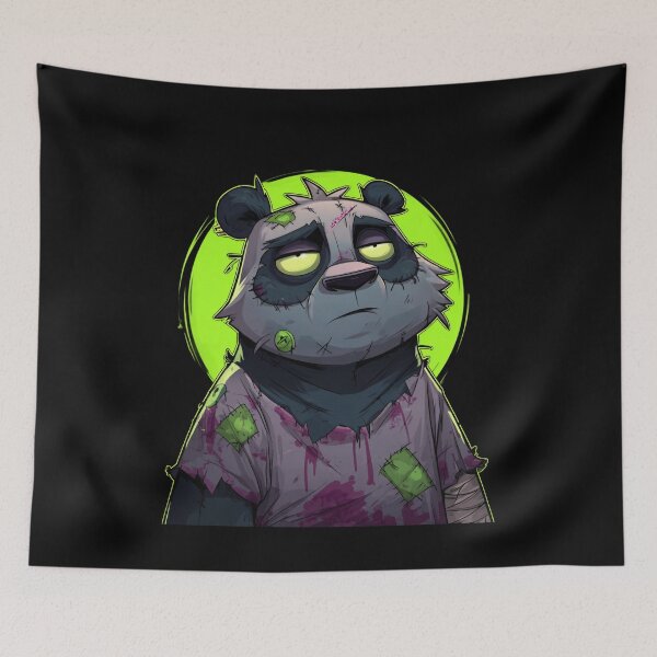 Item preview, Zombie Panda Design – Scary Halloween Bear with Horror Look designed and sold by Meiersbeste.