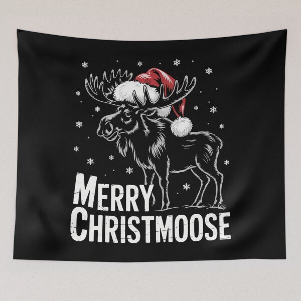 Item preview, Merry Santa Funny Christmas Moose designed and sold by LunaCrazeArt.