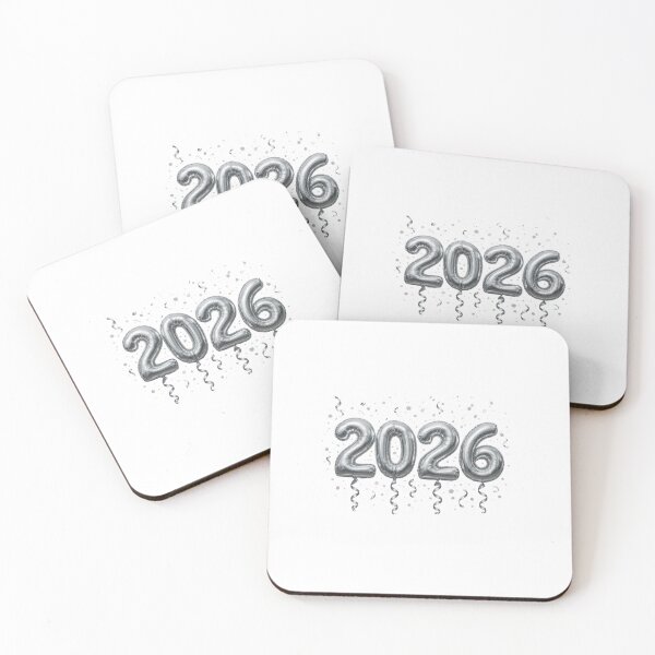 Item preview, New year 2026 silver balloons with confetti on transparent background, AI generated designed and sold by dvoevnore.