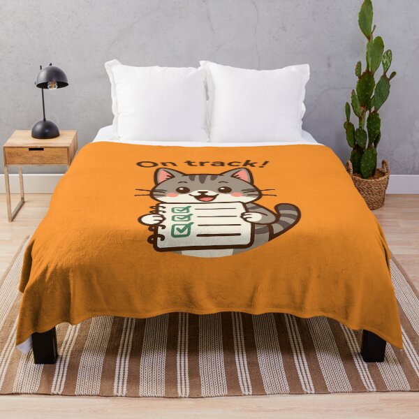 Item preview, On Track Checklist Cat Sticker designed and sold by Yuliya Brush.