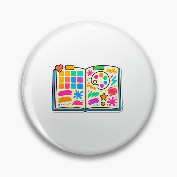 Item preview, Open schoolbook illustration featuring colorful art supplies, AI generated designed and sold by dvoevnore.