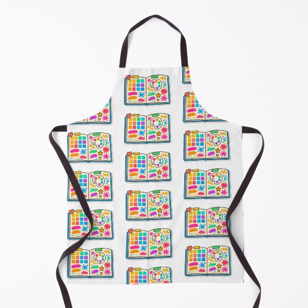 Item preview, Open schoolbook illustration featuring colorful art supplies, AI generated designed and sold by dvoevnore.