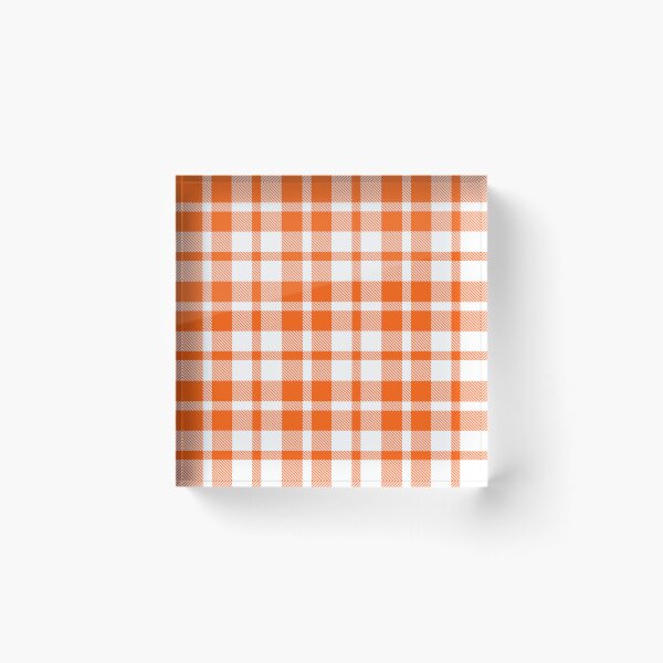 Item preview, Orange White Flannel Twill Plaid Design  designed and sold by PatternTitan.