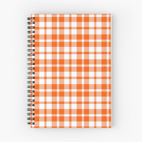 Item preview, Orange White Flannel Twill Plaid Design  designed and sold by PatternTitan.