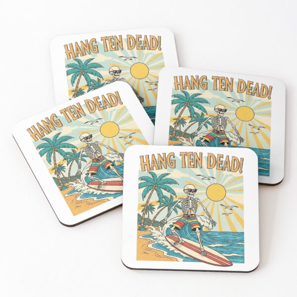 Item preview, Hang aTen Dead! Retro Surfing Skeleton  designed and sold by Ultimatedesignz.