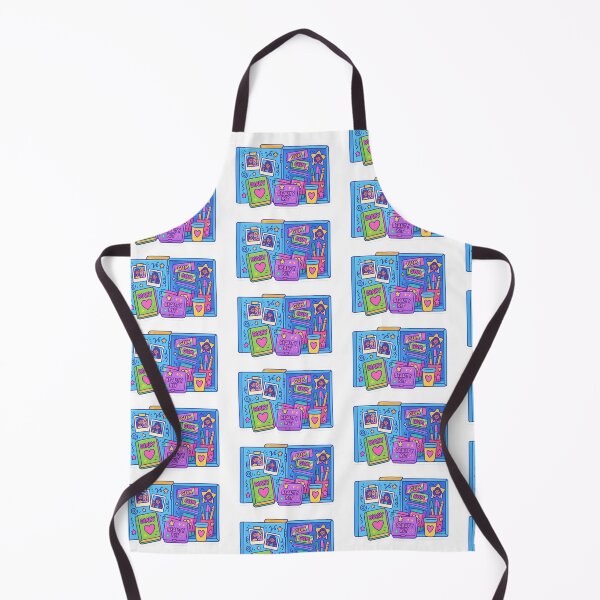Item preview, Maximalist back to school illustration with colorful supplies and decorations, AI generated designed and sold by dvoevnore.