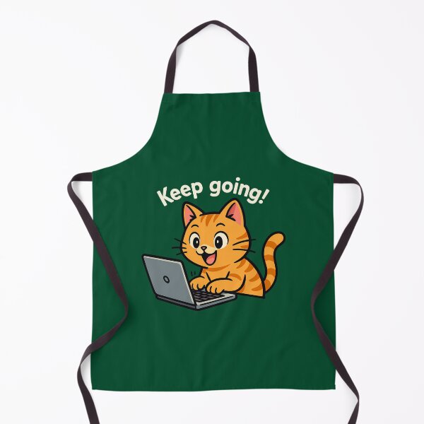 Item preview, Keep Going Motivational Cat Sticker designed and sold by Yuliya Brush.