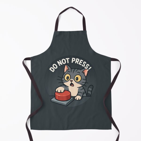 Item preview, Do Not Press Button Cat Sticker designed and sold by Yuliya Brush.
