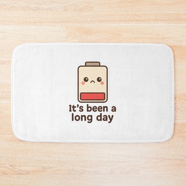 Item preview, Kawaii Low Battery "It’s Been a Long Day" Design designed and sold by OsasChild.