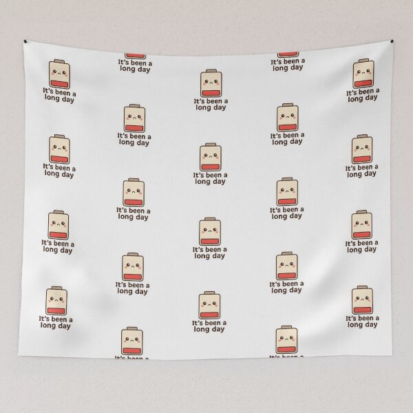 Item preview, Kawaii Low Battery "It’s Been a Long Day" Design designed and sold by OsasChild.