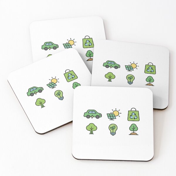 Item preview, Eco icon sets with symbols for sustainability and green technology, AI generated designed and sold by dvoevnore.