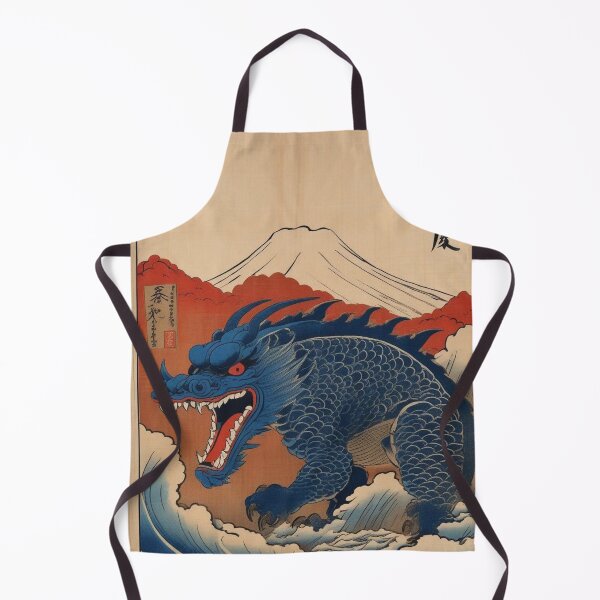 Item preview, Ukiyo-e Kaiju Dragon – Japanese Mythical Lizard Monster Print designed and sold by Vandy Fullam.