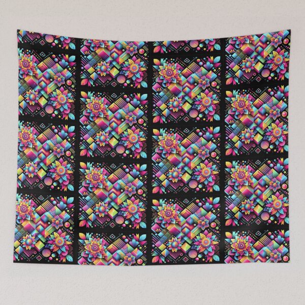 Item preview, Geometric decorative flower pattern  designed and sold by Dogandesighn.