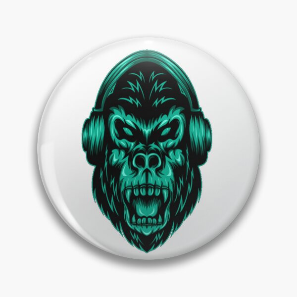 Item preview, cool gorilla with headphone designed and sold by sager4ever.
