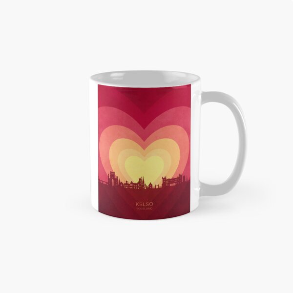 Item preview, Kelso Scotland Skyline Hearts Red Yellow designed and sold by ArtPrints.