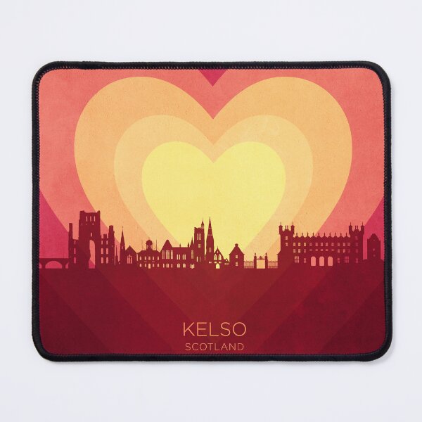 Item preview, Kelso Scotland Skyline Hearts Red Yellow designed and sold by ArtPrints.
