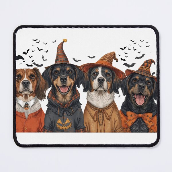 Item preview, Cute Dogs in Halloween Costumes with Witch Hats designed and sold by KikaDP.