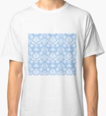 Blue and White Damask Pattern Classic T-Shirt