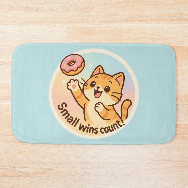 Item preview, Small Wins Count Cat Sticker designed and sold by Yuliya Brush.