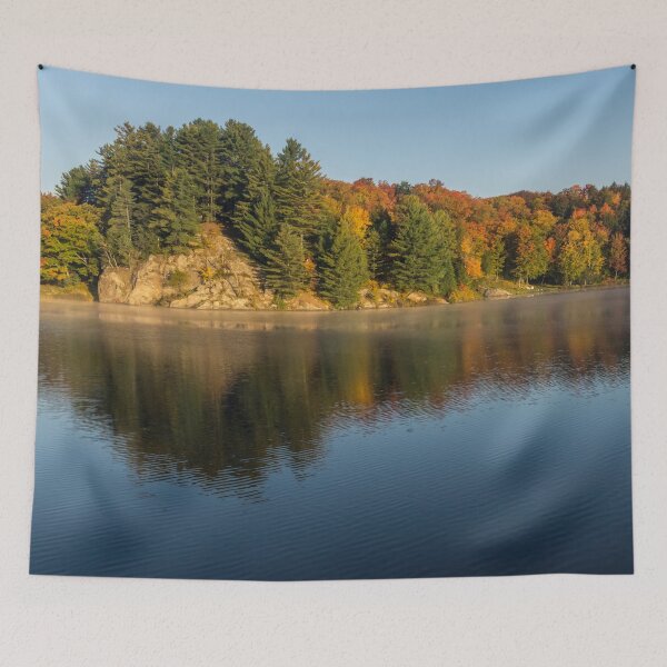 Item preview, Silky Morning - Autumn on Lake Rosseau in Muskoka  designed and sold by Georgia Mizuleva.