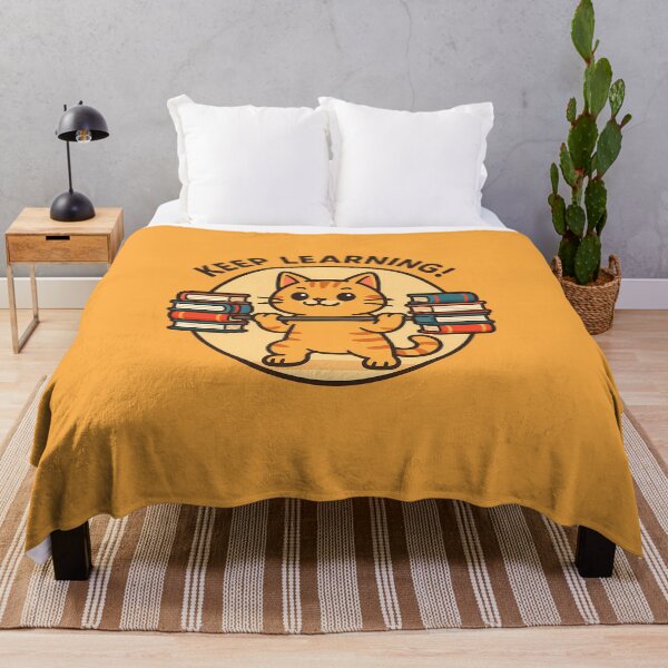 Item preview, Keep Learning Smart Cat Sticker designed and sold by Yuliya Brush.