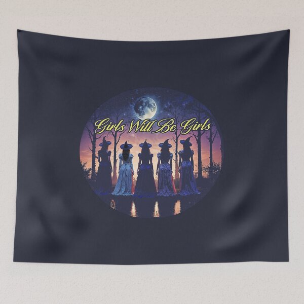 Item preview, Halloween Funny Girls Will Be Girls Witch Salem Est 1626  designed and sold by gear-posters.
