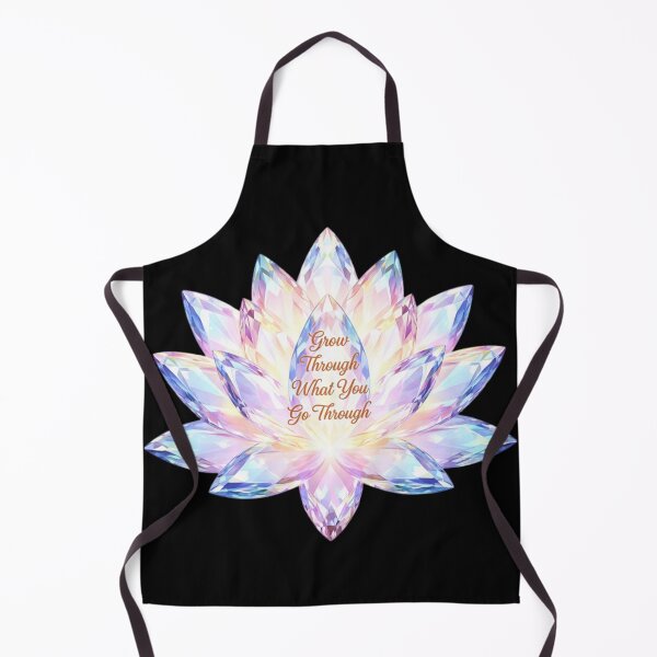 Item preview, Crystal Lotus Flower with Inspirational Quote – “Grow Through What You Go Through” designed and sold by Loo Loo.