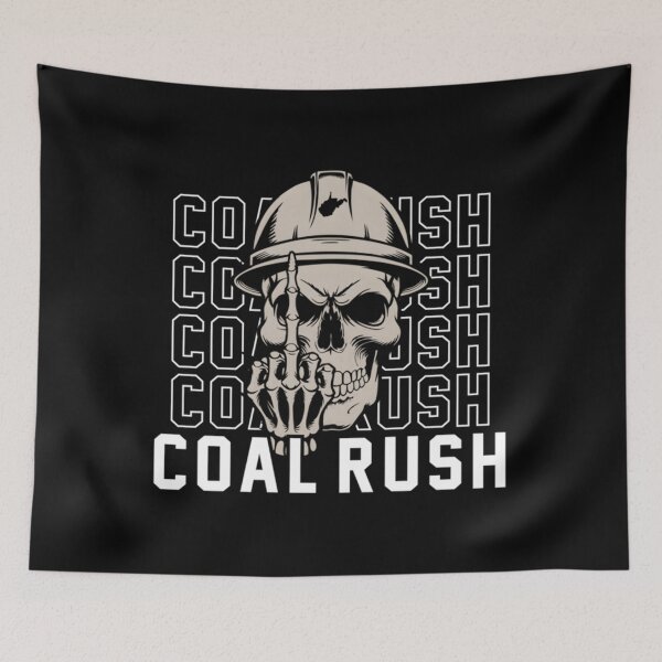Item preview, Coal Rush West Virginia Skull Coal Miner Hard Hat designed and sold by alrbranna.
