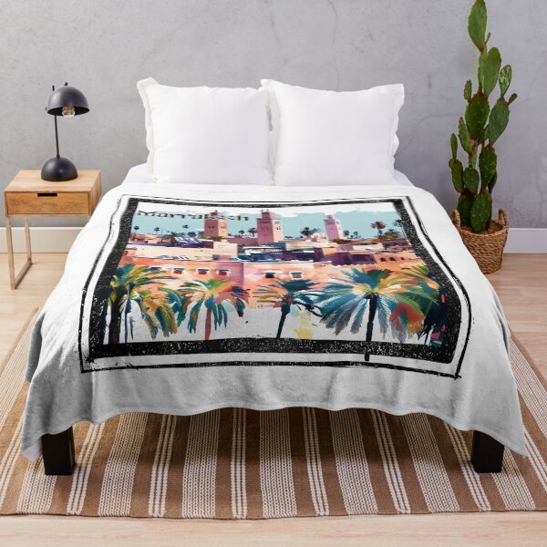 Item preview, Marrakech Cityscape Illustration – Moroccan Architecture & Skyline designed and sold by DesignArtist.ia.