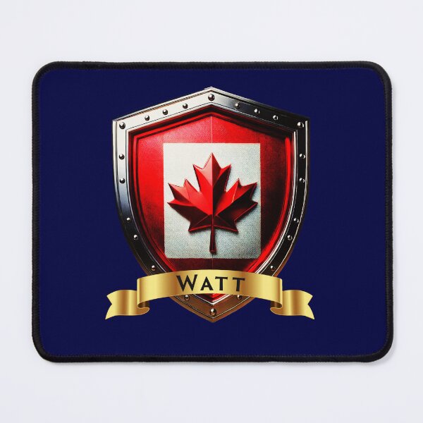 Item preview, Watt Family Canada Shield, Maple Leaf Heraldry Crest designed and sold by Highlandkings.