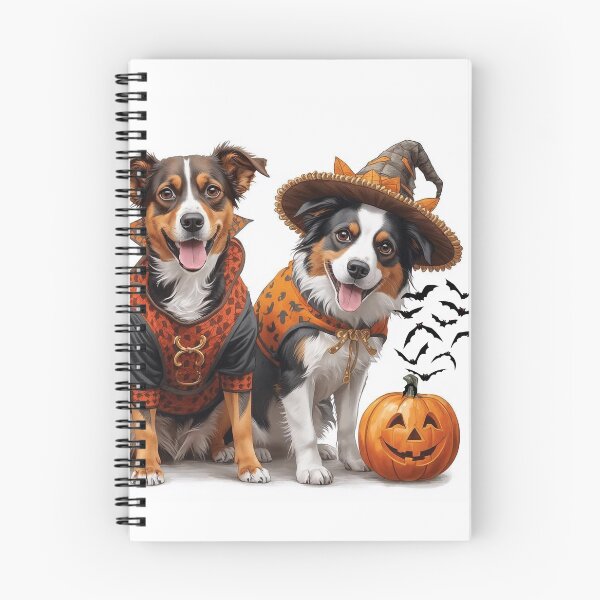 Item preview, Cute Dogs in Halloween Costumes with Pumpkins and Witch Hat designed and sold by KikaDP.
