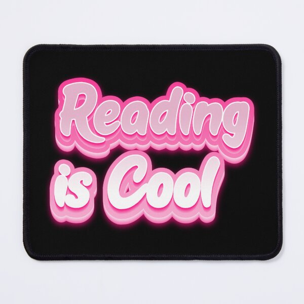 Item preview, Reading is cool retro pink motivational words bookworm style vintage learning vibes designed and sold by HumansStuck12.