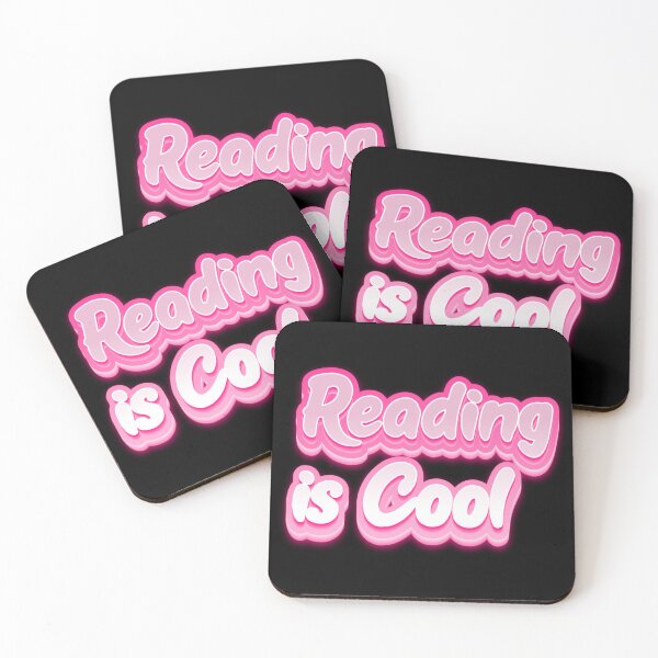Item preview, Reading is cool retro pink motivational words bookworm style vintage learning vibes designed and sold by HumansStuck12.