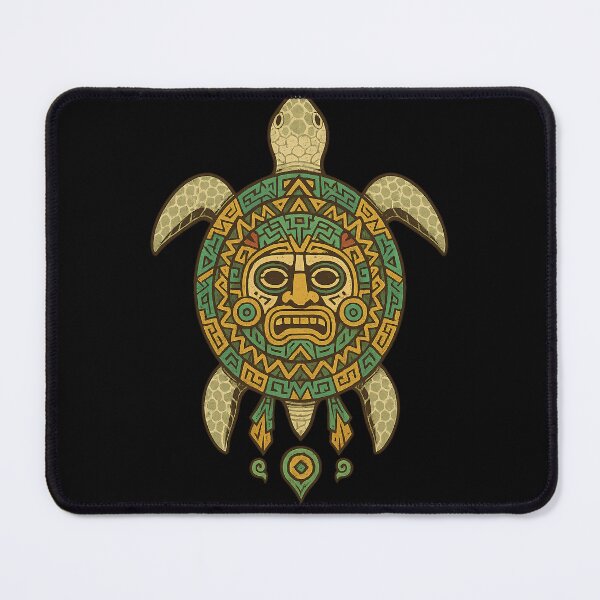 Item preview, Ancient Tribal Turtle Mask Mayan Sun Symbol designed and sold by AncientVibes.