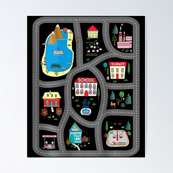 Item preview, Play Cars On Dad's Back Mat Road Car Race Track 	 		 designed and sold by gadjmodcpe28.