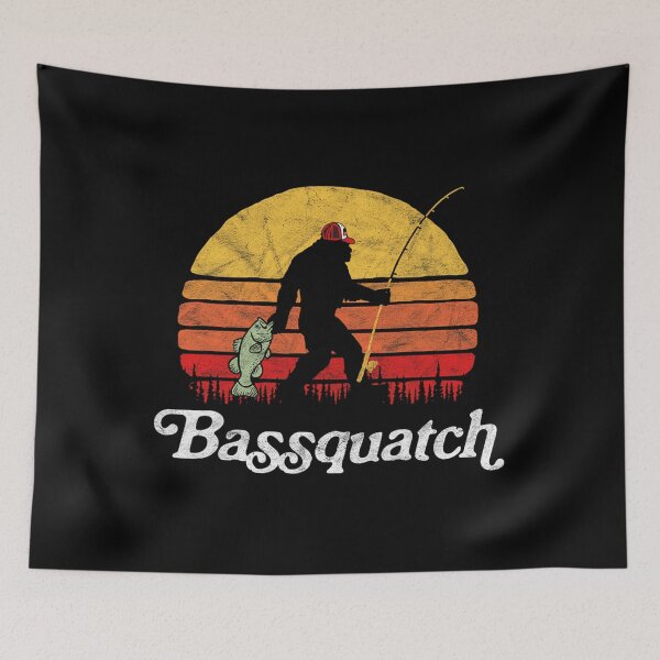 Item preview, Bassquatch! Funny Bigfoot Fishing Outdoor Retro 		 designed and sold by xdhdmzgxlo41.