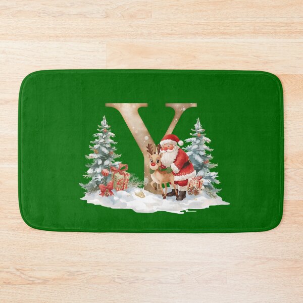 Item preview, Copy of Christmas Monogram Y – Santa and Reindeer Festive Holiday Alphabet Design designed and sold by AmenAlways.